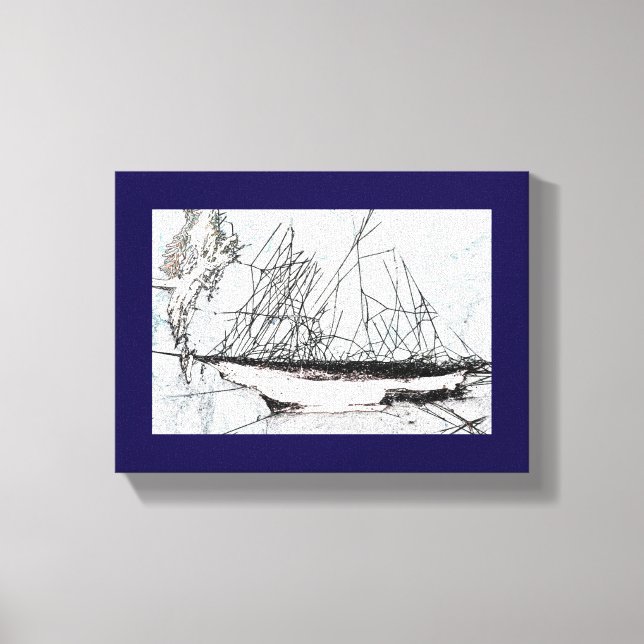 Barco de Vela Telaraña Arte Digital Único de la Na (Anverso)