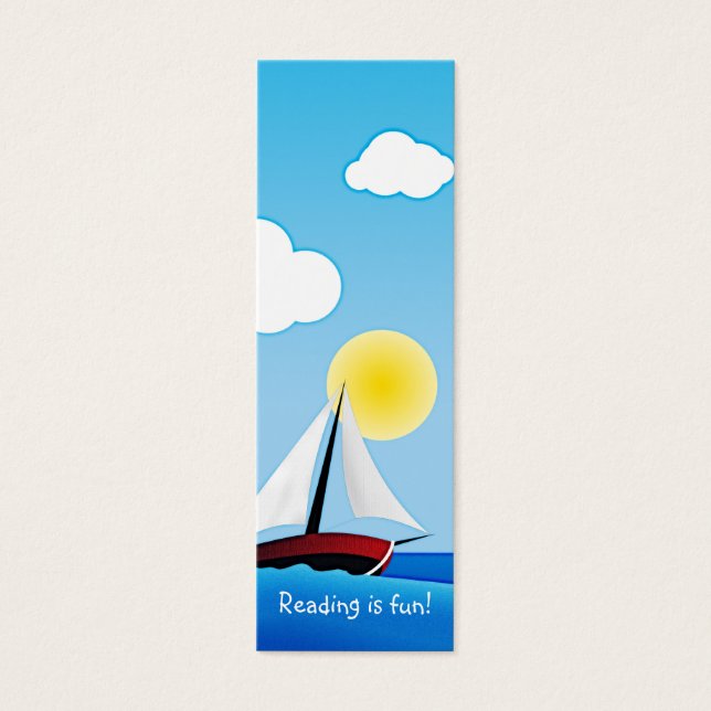 Barco de vela y sol | marcador (Frente)