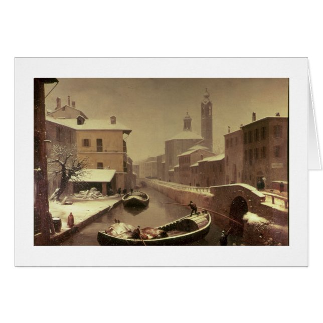 Barco debajo de la nieve (Anverso (Horizontal))