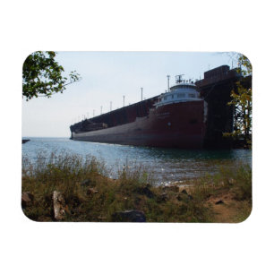 Barco del mineral en Marquette MI - imán del