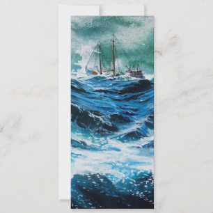 Barco en el mar en tormenta