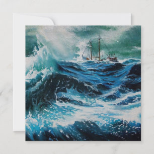 Barco en el mar en tormenta