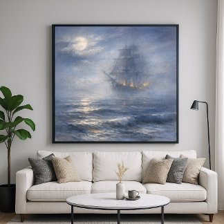 Barco Fantasma - Estilo de Arte de Pintura Pastel