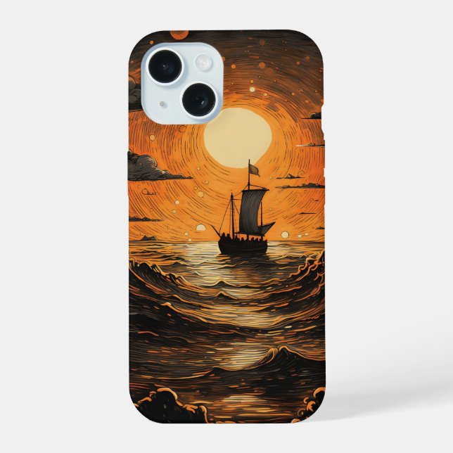 Barco navegando por la noche (Reverso )