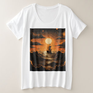 Barco navegando por la noche