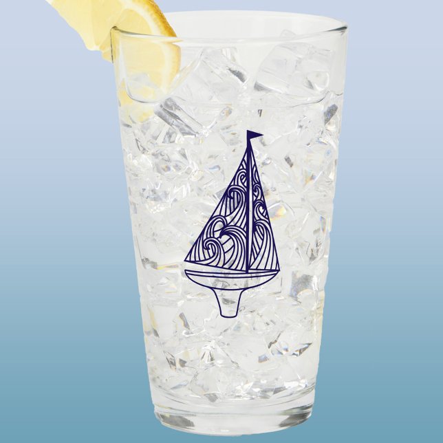 Barco velero (Sailing boat yacht glass tumbler)