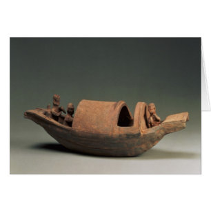 Barco y tripulación, artefacto de la tumba