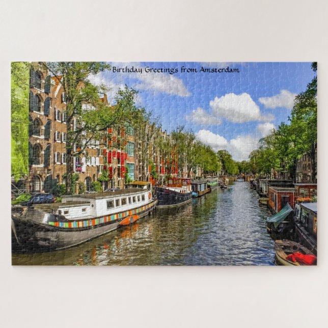 Barcos Casa Amsterdam. Rompecabezas (Horizontal)