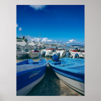 Barcos Costeros en el Agua Póster de Fotografía
