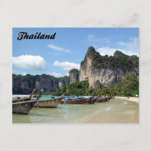 Barcos de cola larga Krabi Tailandia postal