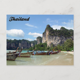 Barcos de cola larga Krabi Tailandia postal