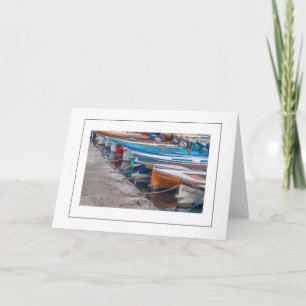 Barcos de pesca con tarjeta de saludo