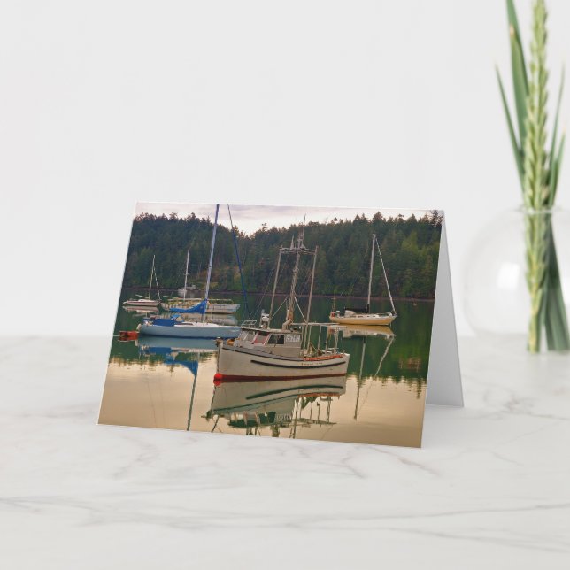 Barcos de pesca y veleros - Tarjetas (Anverso)