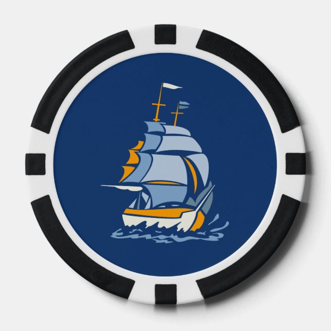 Barcos de póquer de personalizado en velero (Anverso)