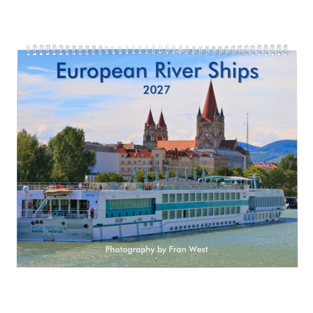 Barcos de Río Europeos Calendario 2027 (Tapa)