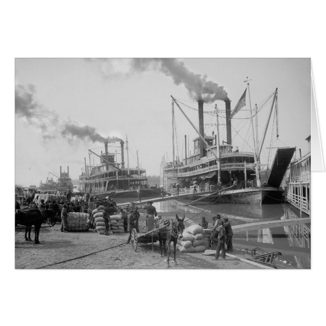 Barcos de vapor en Vicksburg, 1910 (Anverso (Horizontal))