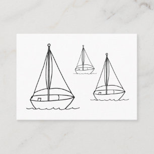 Barcos de vela Colocando tarjetas de visita