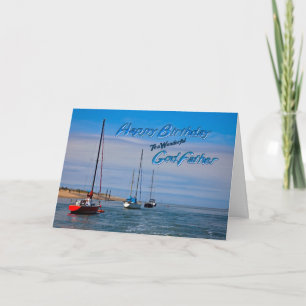 Barcos de vela con tarjeta de cumpleaños ancla par