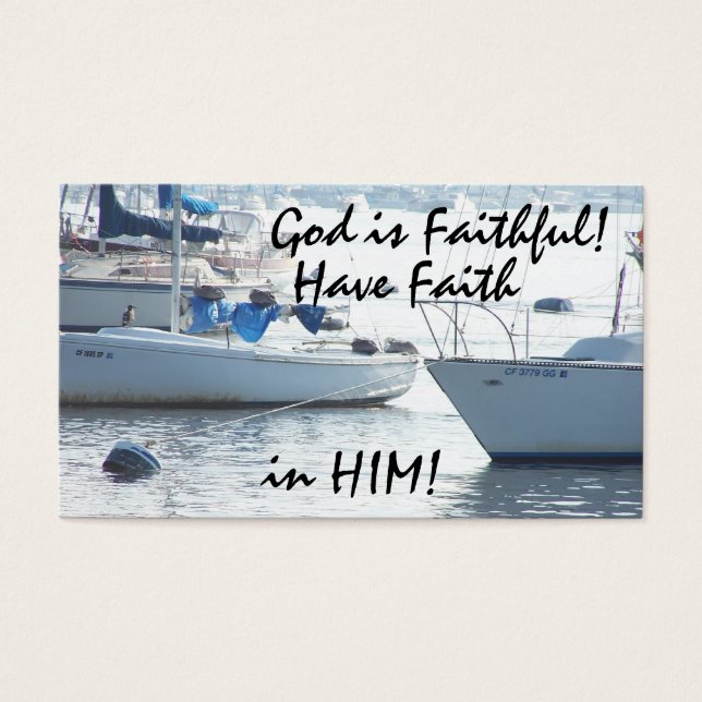 Barcos de vela ¡Dios es Fiel! Tarjeta (Frente)
