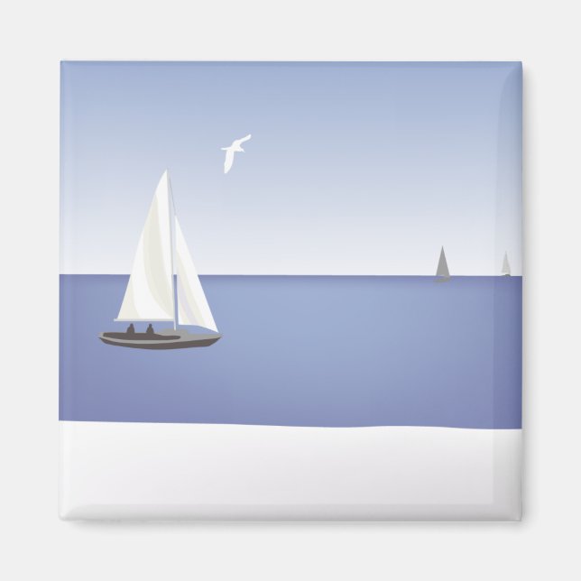 Barcos de vela en el imán del Horizonte (Frente)
