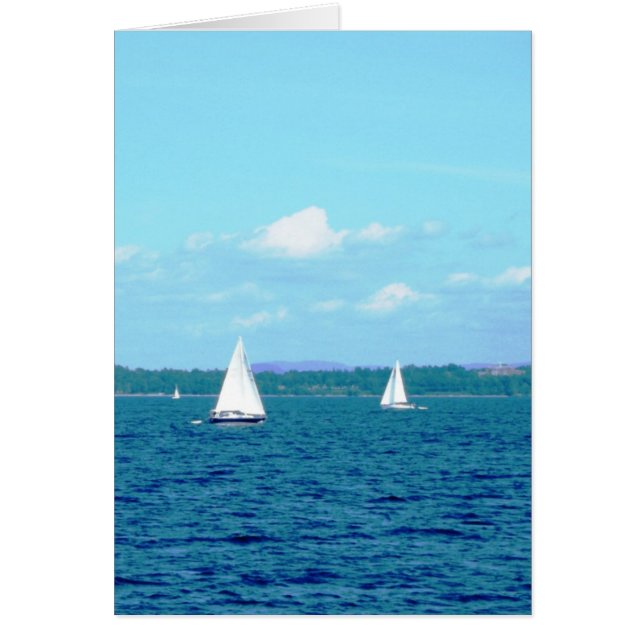 "Barcos de vela en el lago Champlain" (Frente)