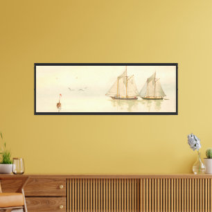 Barcos de vela en el mar arte náutico de Louis Pra