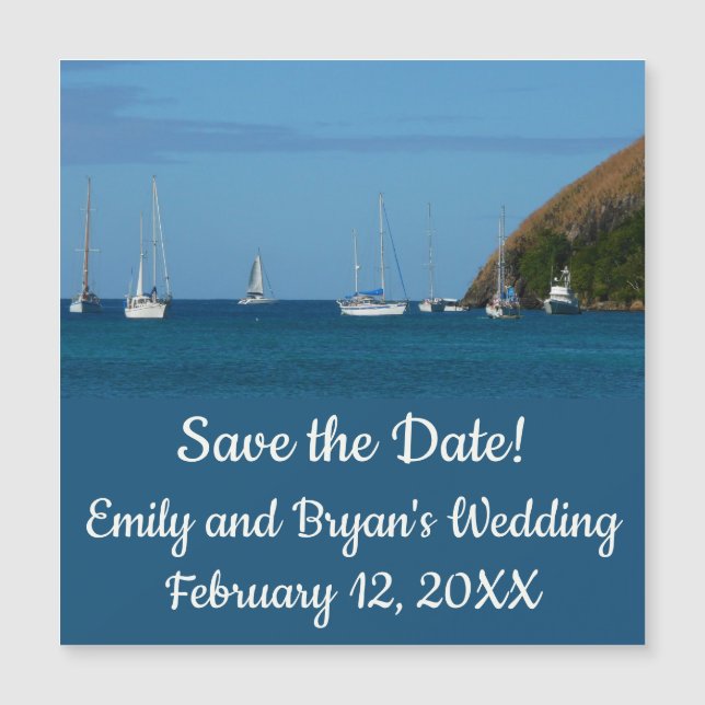 Barcos de vela en la Bahía Blanco y Azul Náutico (Anverso)