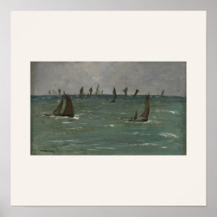Barcos en Berck-sur-Mer por Manet - Arte de paisaj