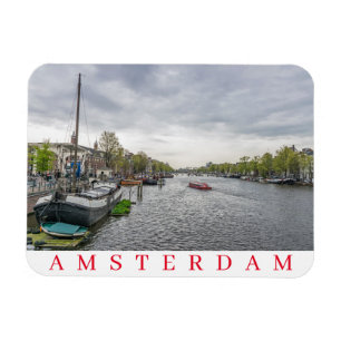 Barcos en el imán de refrigeradores de Amsterdam