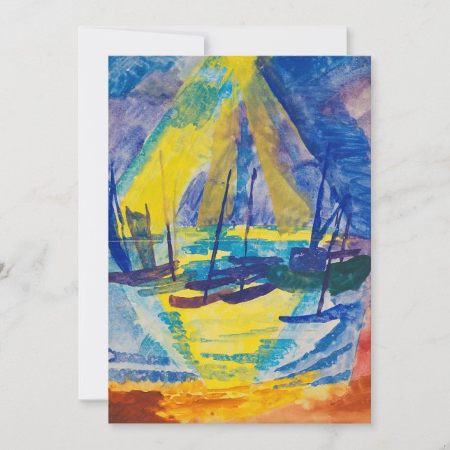 Barcos en el sol de la noche | Fritz Schaefler (Anverso)