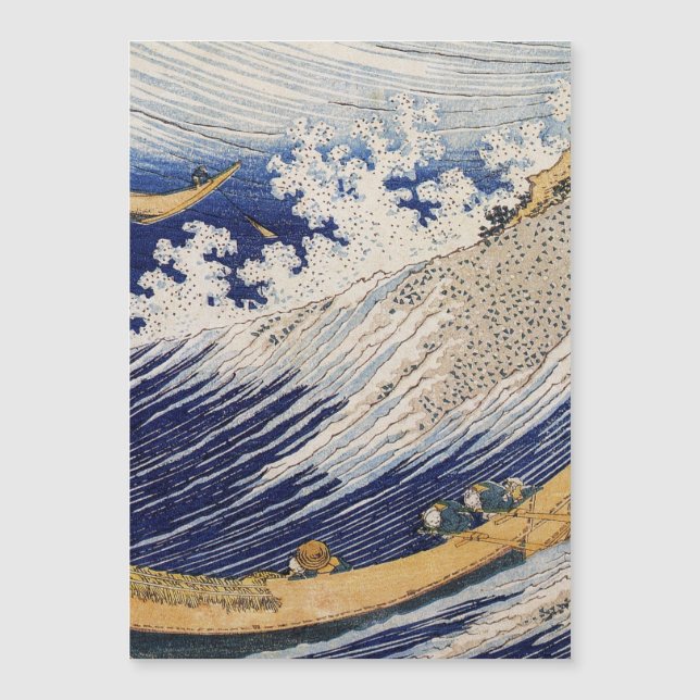 Barcos marinos de las olas del océano de Hokusai (Anverso)