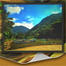 Barcos pesqueros del río Mismaloya 0344 Impresión