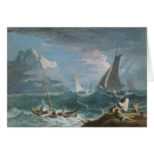 Barcos pesqueros en una tormenta