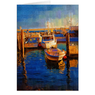 Barcos, puesta del sol, bahía de Morro, California