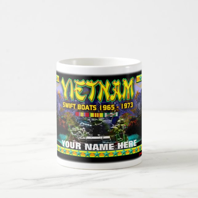 Barcos rápidos de Vietnam, su nombre, taza de café (Centro)