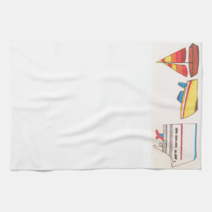 ¡Barcos! Toalla de cocina