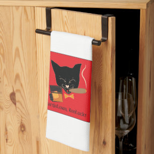 Bardstown, KY Bourbon Cat with Cigar - Toalla de b