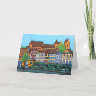 Barfusserplatz, tarjeta de felicitación de Basilea