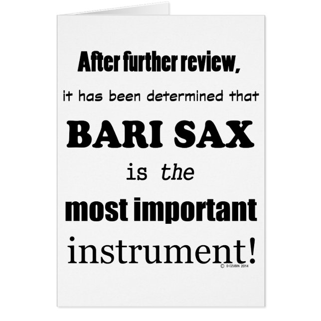 Bari Sax Instrumento Más Importante (Frente)