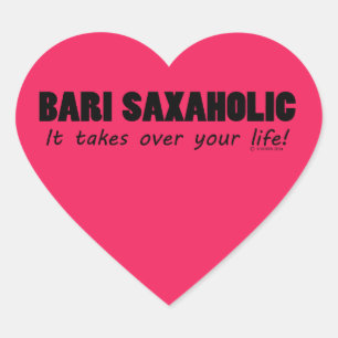 Bari Saxaholic Life Heart Pegatina