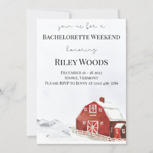 Barn, cabina y calabazas Invitación a la soltera
