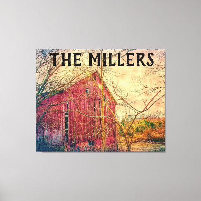 BARN PERSONALIZADO CANVAS DE ARTE PERSONALIZADO (Anverso)