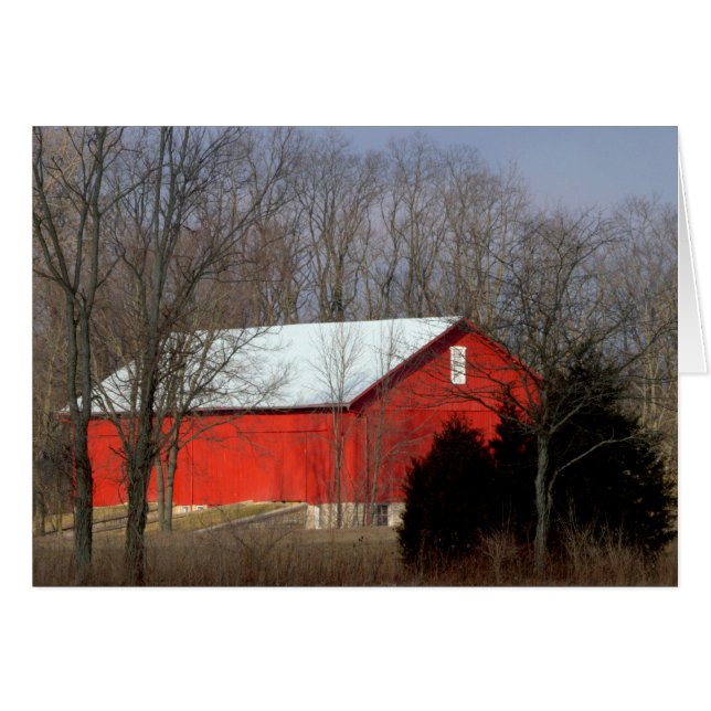 Barn Rojo En Una Soleada Mañana De Domingo (Anverso (Horizontal))