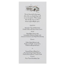 Barn Sketch Country Wedding Menu