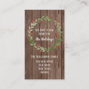 Barn Wood New Home Holiday   Invitación móvil