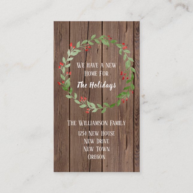 Barn Wood New Home Holiday | Invitación móvil (Anverso)