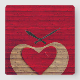 BARN WOOD - Rojo, Tan - RELOJ