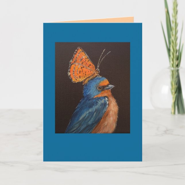 barnswallow con tarjeta de mariposa (Anverso)