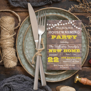 Barnwood enciende la invitación del estreno de una