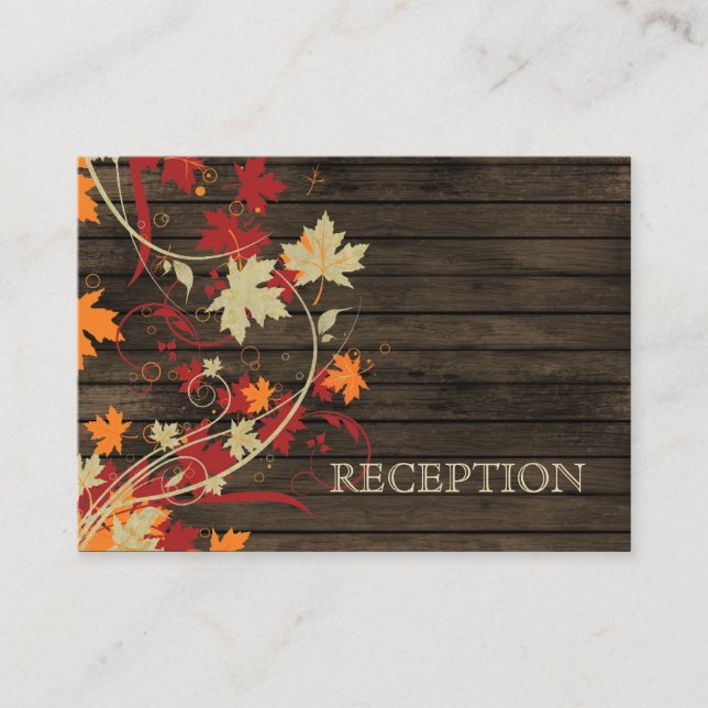 Barnwood Rustic, recepción de bodas en otoño (Anverso)